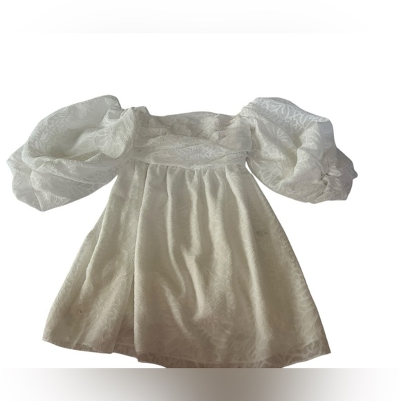 NWT Tanya Taylor Women’s Josette Puff Sleeve Mini Dress in White in size 4 - Picture 6 of 13